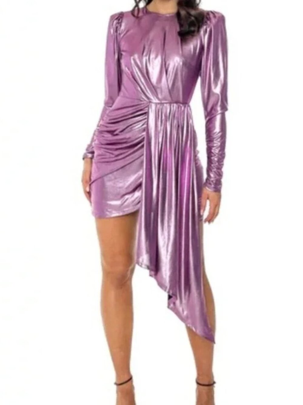 Elliatt NWOT Avalee Metallic Long Sleeve Cocktail Dress women size XS (79)